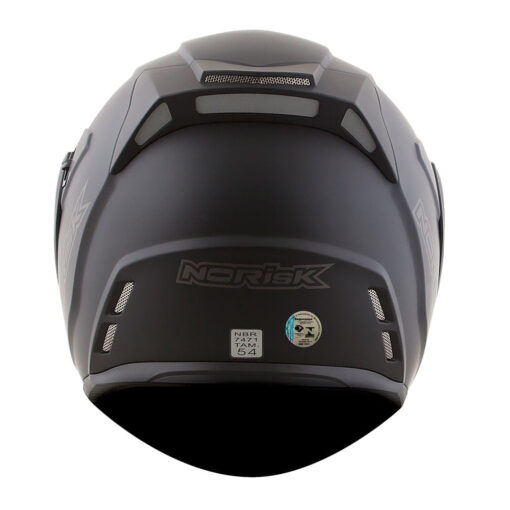 CAPACETE NORISK ROUTE FF345 MONOCOLOR PRETO FOSCO - Image 4