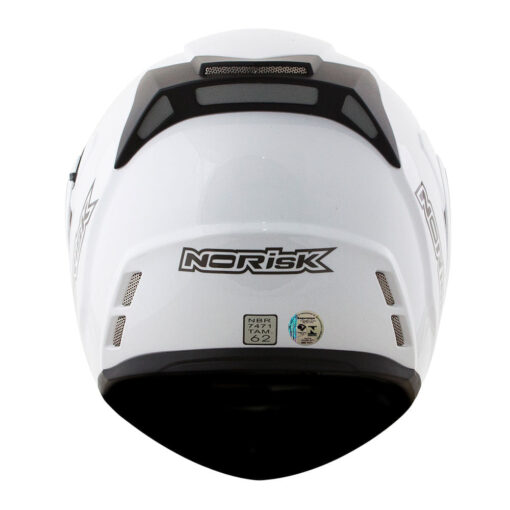 CAPACETE NORISK ROUTE FF345 MONOCOLOR BRANCO - Image 3