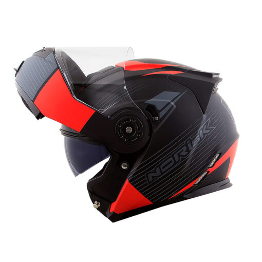 CAPACETE NORISK ROUTE FF345 STROKE PRETO FOSCO/VERMELHO - Image 2