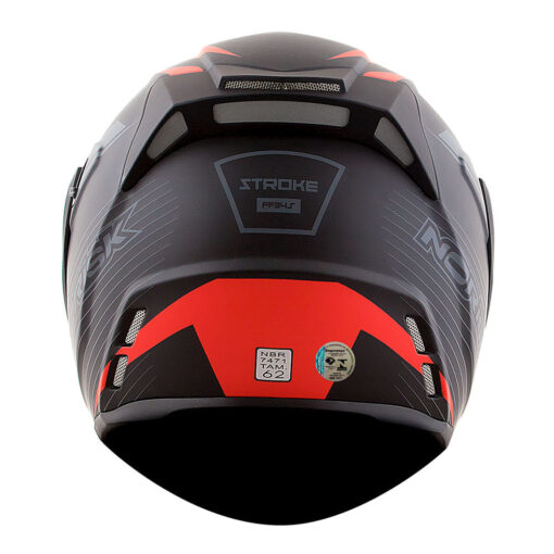CAPACETE NORISK ROUTE FF345 STROKE PRETO FOSCO/VERMELHO - Image 3