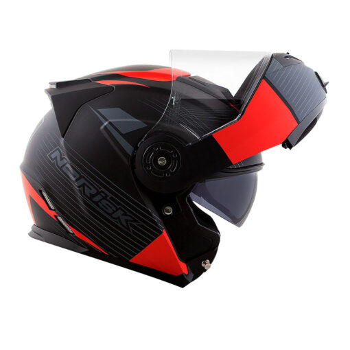 CAPACETE NORISK ROUTE FF345 STROKE PRETO FOSCO/VERMELHO - Image 4