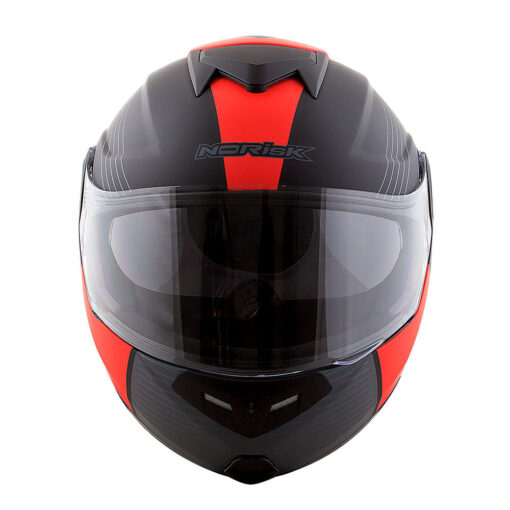 CAPACETE NORISK ROUTE FF345 STROKE PRETO FOSCO/VERMELHO - Image 5