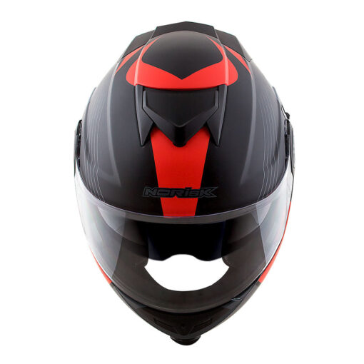CAPACETE NORISK ROUTE FF345 STROKE PRETO FOSCO/VERMELHO - Image 6