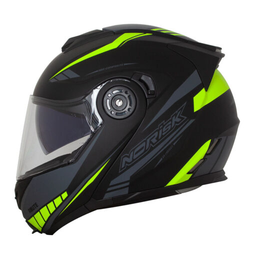 CAPACETE NORISK ROUTE FF345 MOTION PRETO FOSCO/AMARELO - Image 2