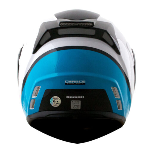 CAPACETE NORISK ROUTE FF345 CHANCE BRANCO/AZUL - Image 3