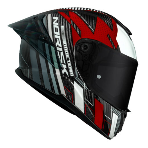 CAPACETE NORISK CARBON R TEAM VERMELHO