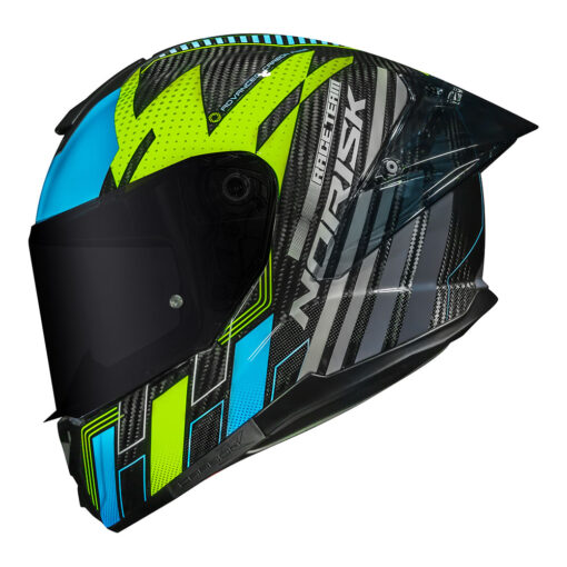 CAPACETE NORISK CARBON R TEAM AMARELO/AZUL - Image 5