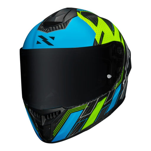 CAPACETE NORISK CARBON R TEAM AMARELO/AZUL - Image 7