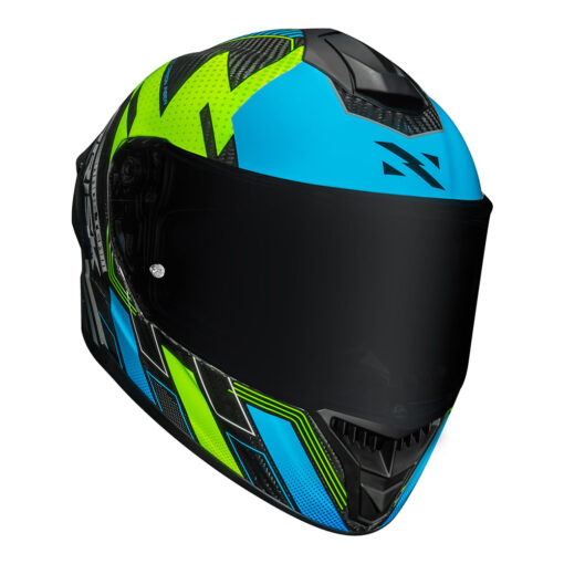 CAPACETE NORISK CARBON R TEAM AMARELO/AZUL - Image 8