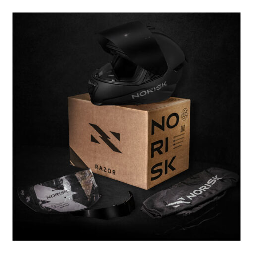 CAPACETE NORISK RAZOR MONOCOLOR FOSCO BLACK EDITION - Image 10