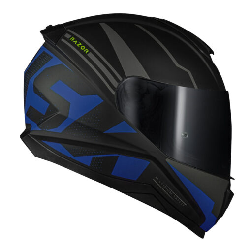 CAPACETE NORISK RAZOR FULL PRETO/AZUL FOSCO