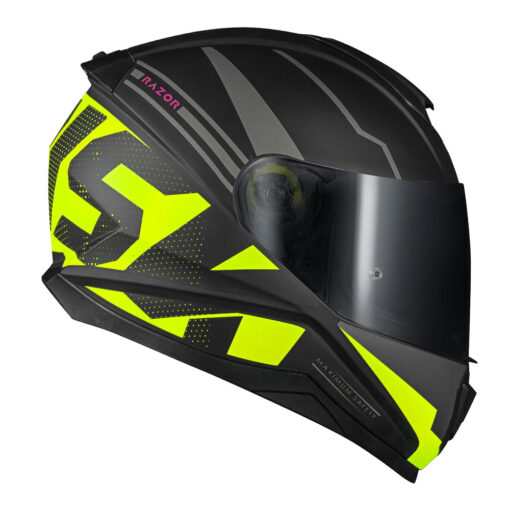 CAPACETE NORISK RAZOR FULL PRETO/AMARELO FOSCO